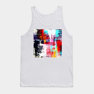 Summertime Exchange Abstract Painting Tank Top